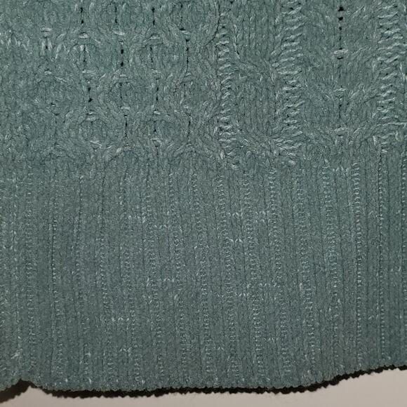 Dip Women's Open Front Teal Knit Sweater Cardigan Size Small - Picture 8 of 8